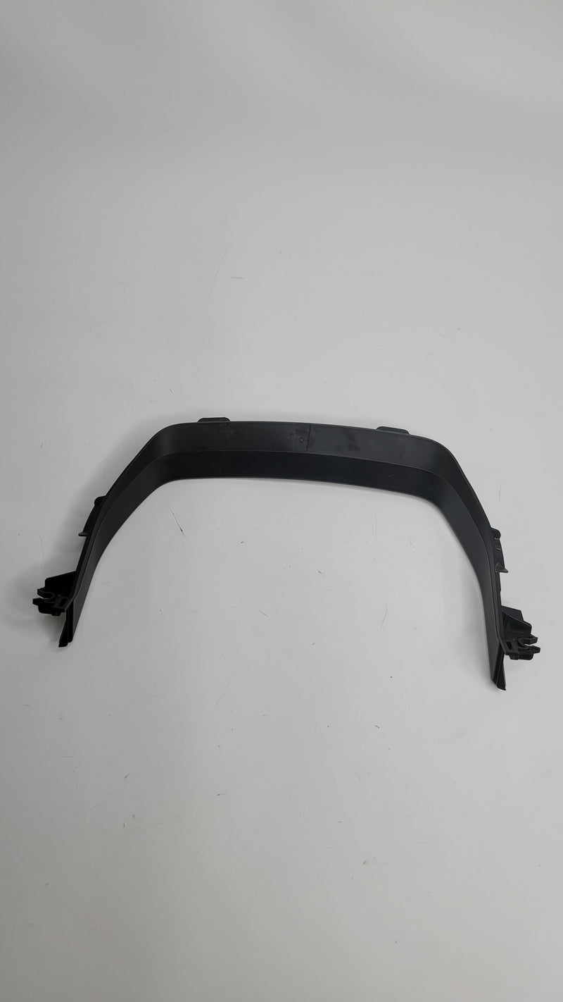 BMW G80 M3 steering lower column gap cover by MPerformance.parts, close-up view of the sleek black automotive interior accessory.