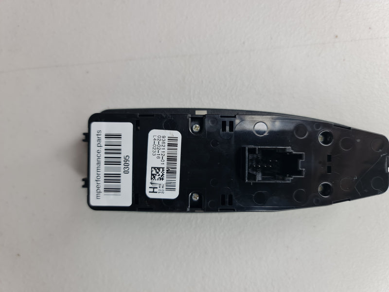 BMW F30 F80 M3 left front window switch by MPerformance.parts, close-up of the black control switch for vehicle window operation