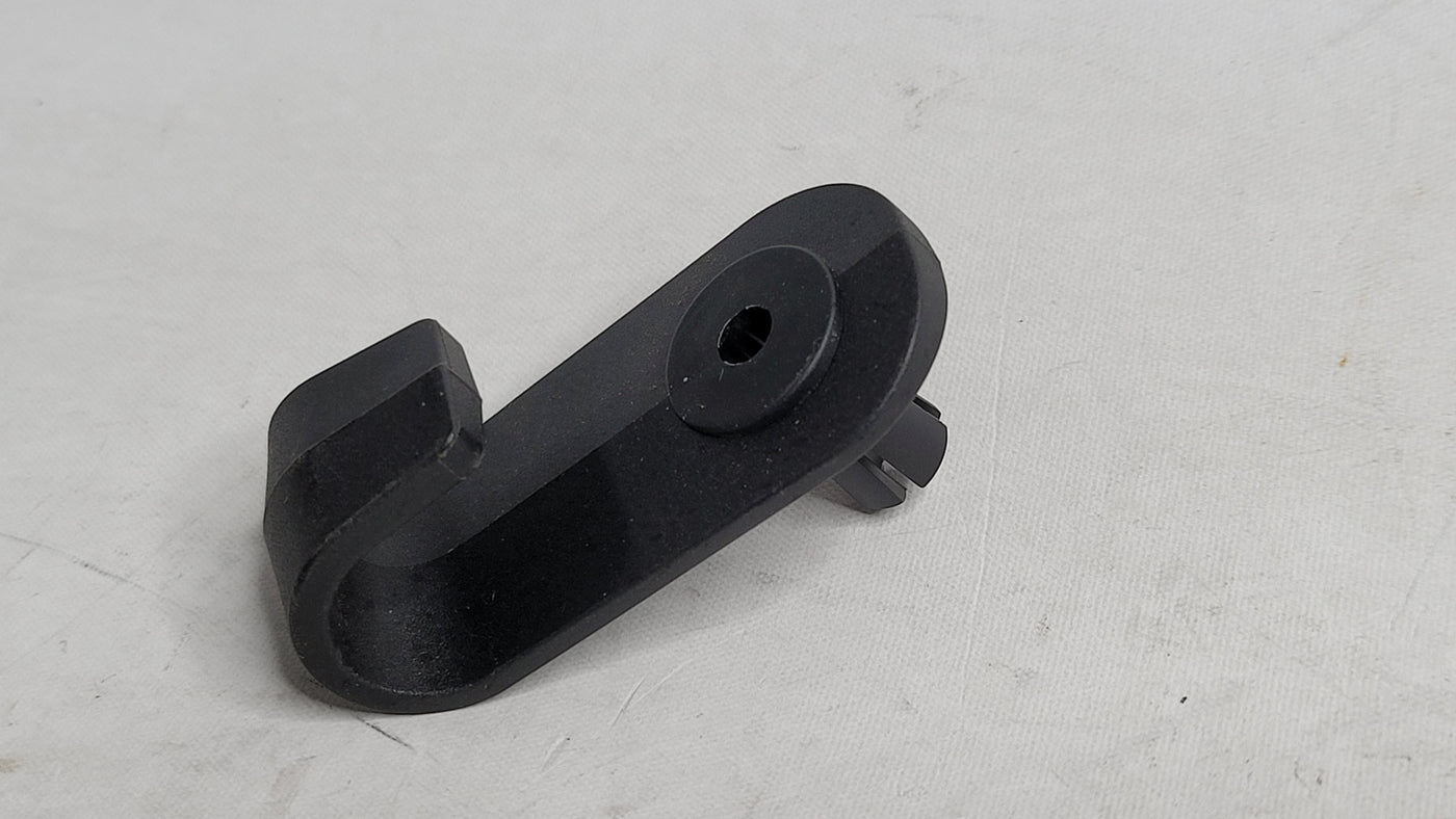 BMW 320i F30 trunk quarter trim panel tie-down hook, MPerformance.parts, showing the metal hook attached inside the cargo area.