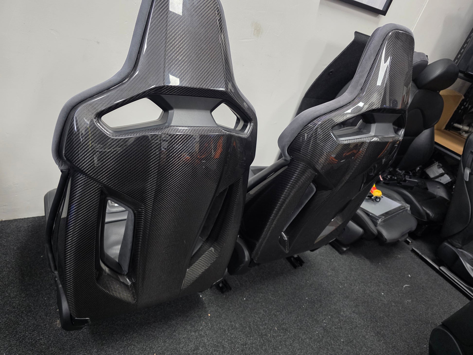 BMW G80 M3 Black Leather Carbon Bucket Seats - MPerformance.parts
