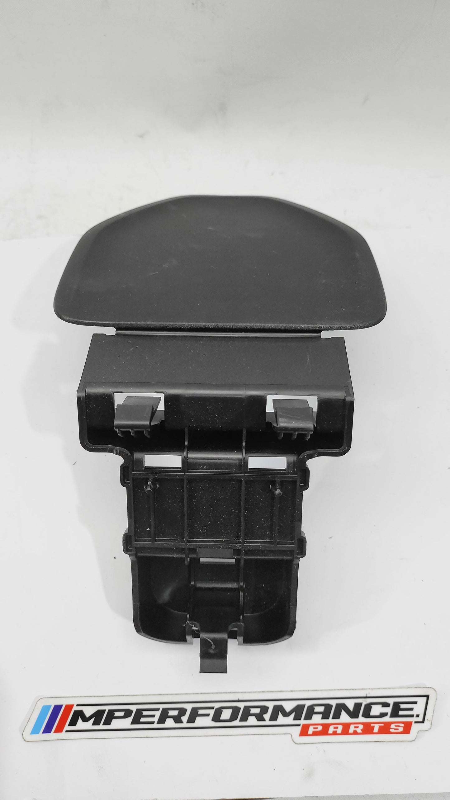 BMW G20 G30 F90 G11 G12 warning triangle carrier bracket by MPerformance.parts, showing its sturdy design and mounting features.
