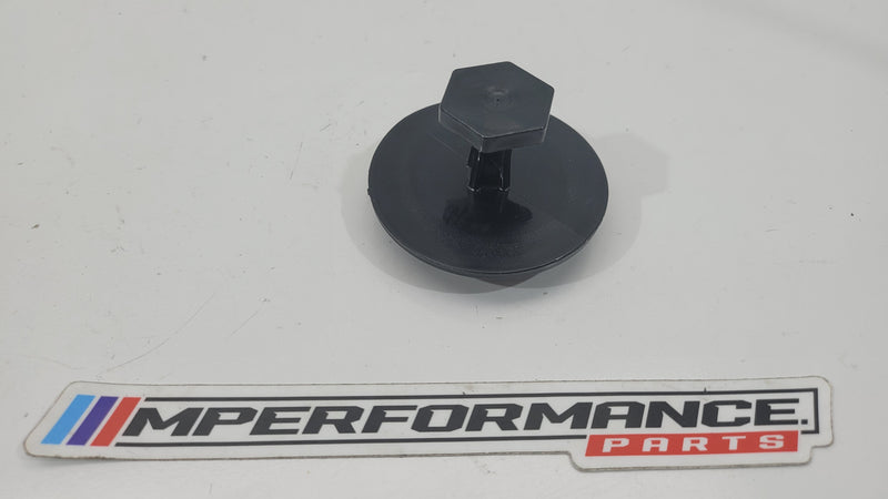 BMW G80 M3 rear deck shelf package tray bracket mount by MPerformance.parts, showing the sturdy metal mounting component.