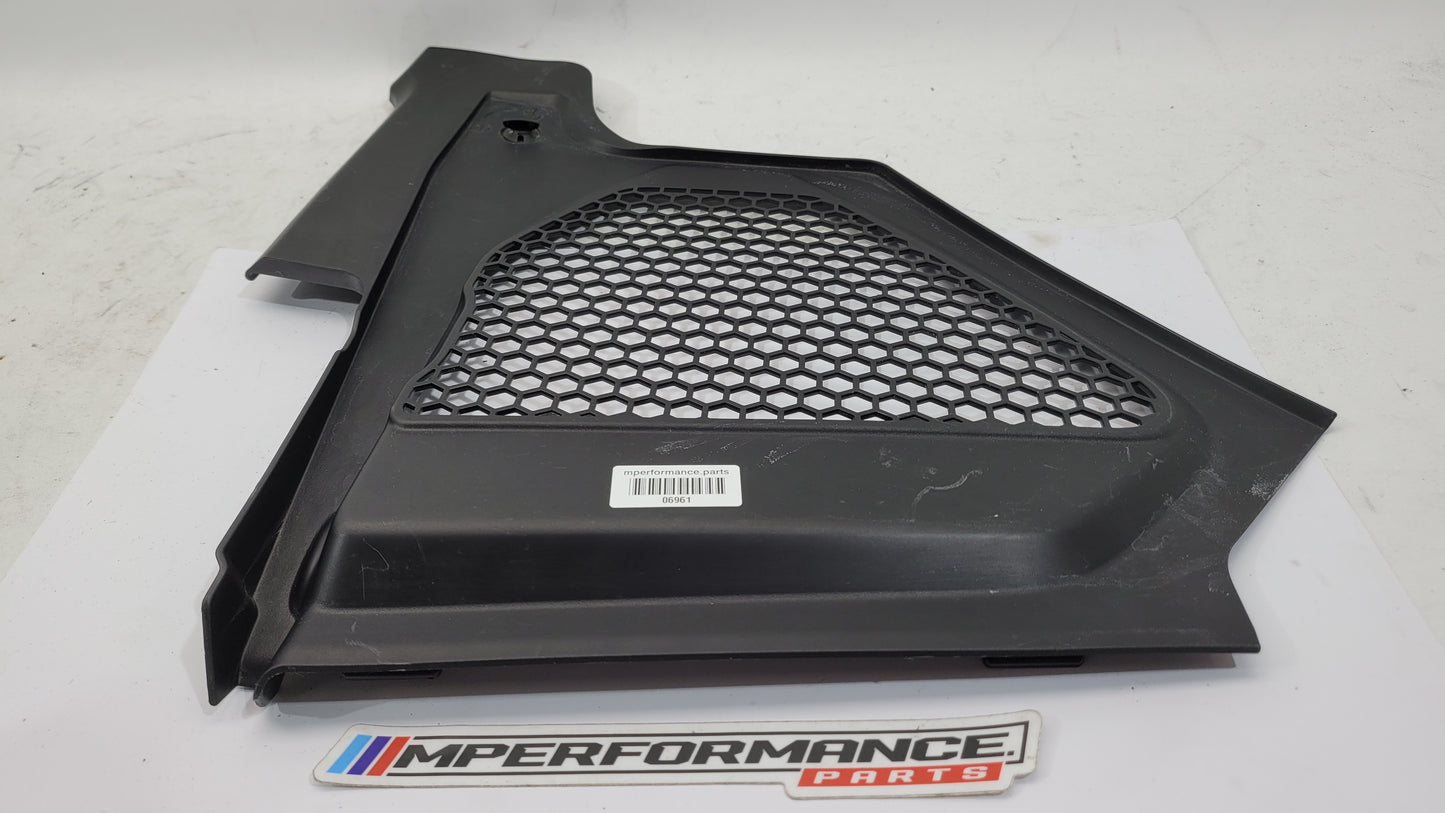 BMW M3 M4 G80 G82 G83 scuttle cover panel trim cover left in black, designed for aftermarket replacement and enhanced interior style.