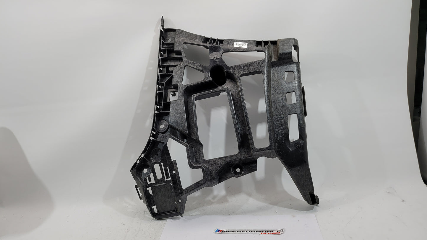 BMW M3 xDrive G80 rear bumper support bracket, part number 8069446, shown mounted on the vehicle's rear underside.