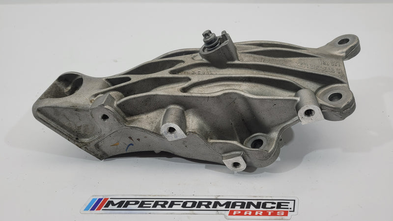 BMW M3 G80 and M4 G82 G83 engine support bracket by MPerformance.parts, shown in the image with a black metal construction.