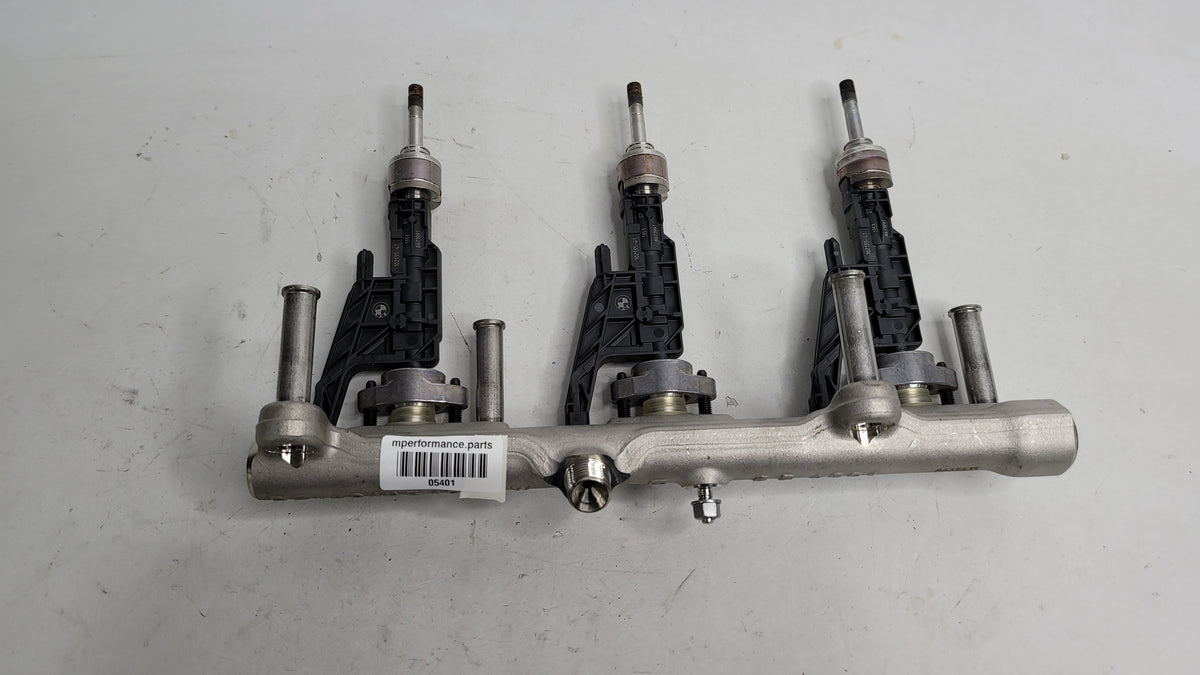 BMW S58 fuel rail injector set of 3, compatible with M3, M4 G80, X3M F97 and X4M F98, part 8671991