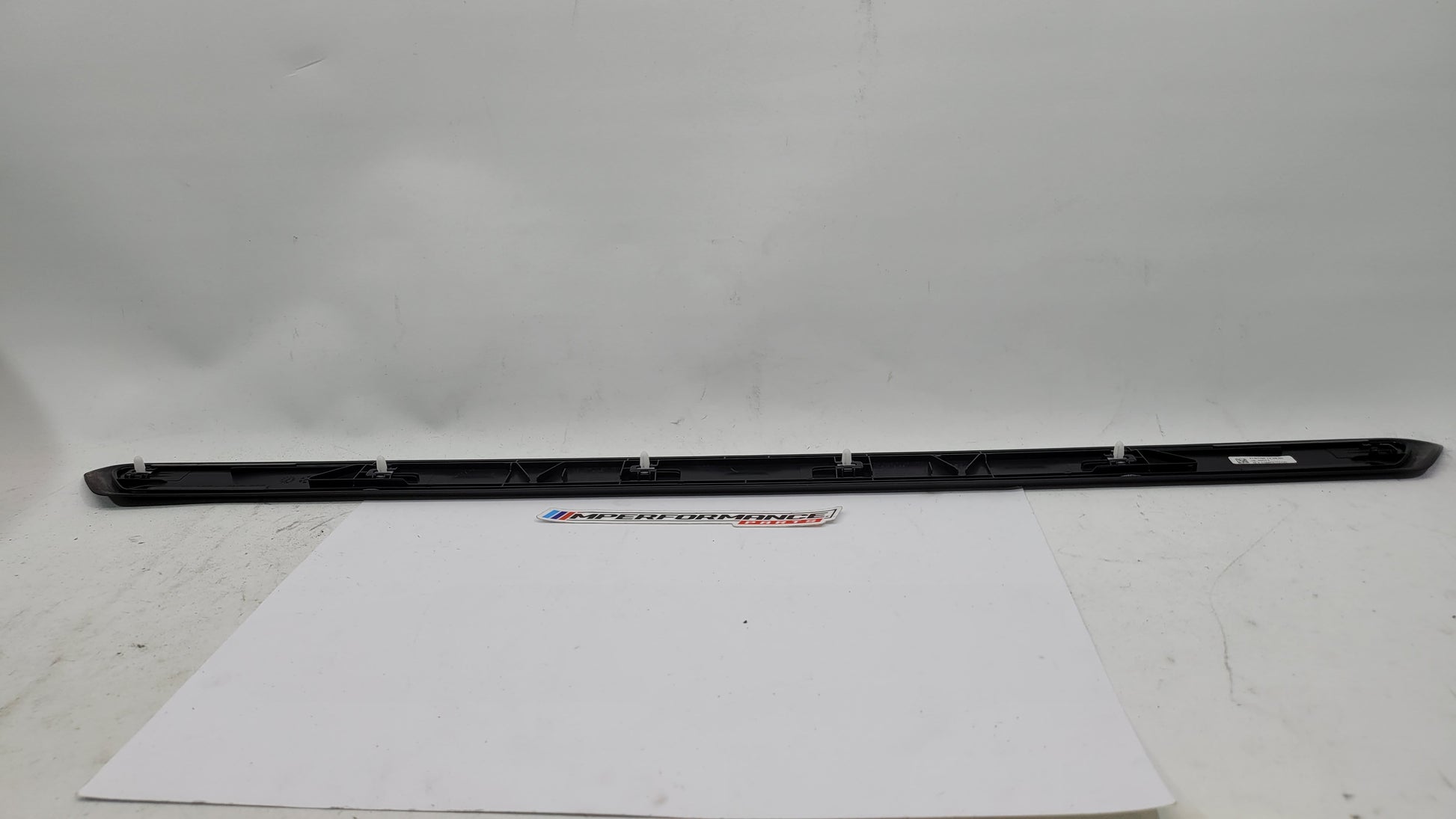 BMW M2 Competition F87 door sill scuff plate, left or right side, MPerformance.parts replacement accessory, close-up view