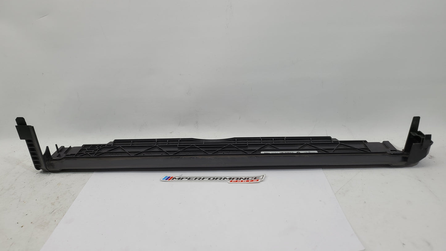 BMW M3 M4 G8x cooling radiator upper cover by MPerformance.parts, showing the sleek black component with mounting details.