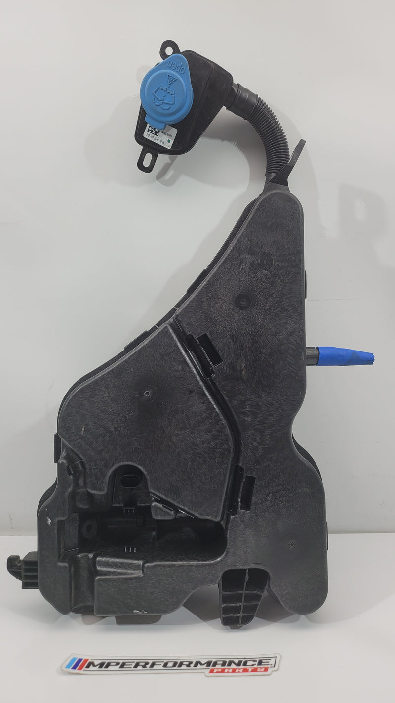 BMW G22 G80 G82 G83 M3 M4 windshield washer reservoir tank assembly by MPerformance.parts, showing the plastic reservoir bottle.