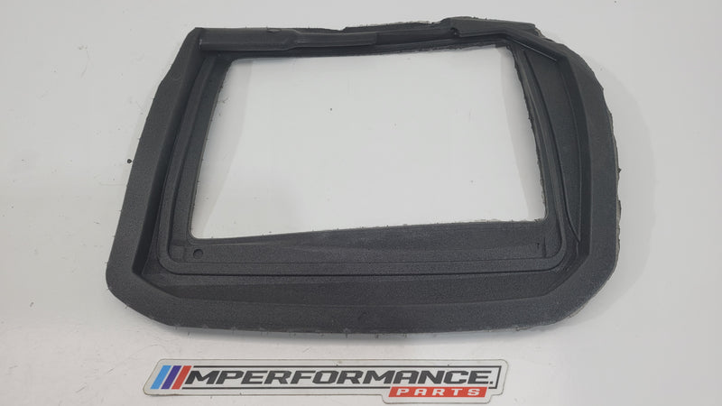 BMW M3 G80 head-up display trim in black with silver accents, designed for a sleek fit on the dashboard.