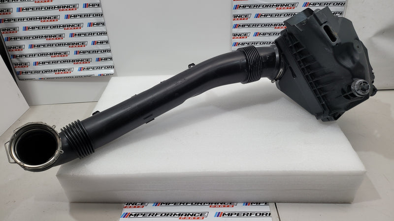 BMW M3 M4 G80 G82 G83 Air Box Filter and Filtered Pipe by MPerformance.parts, showing the engine air intake components.