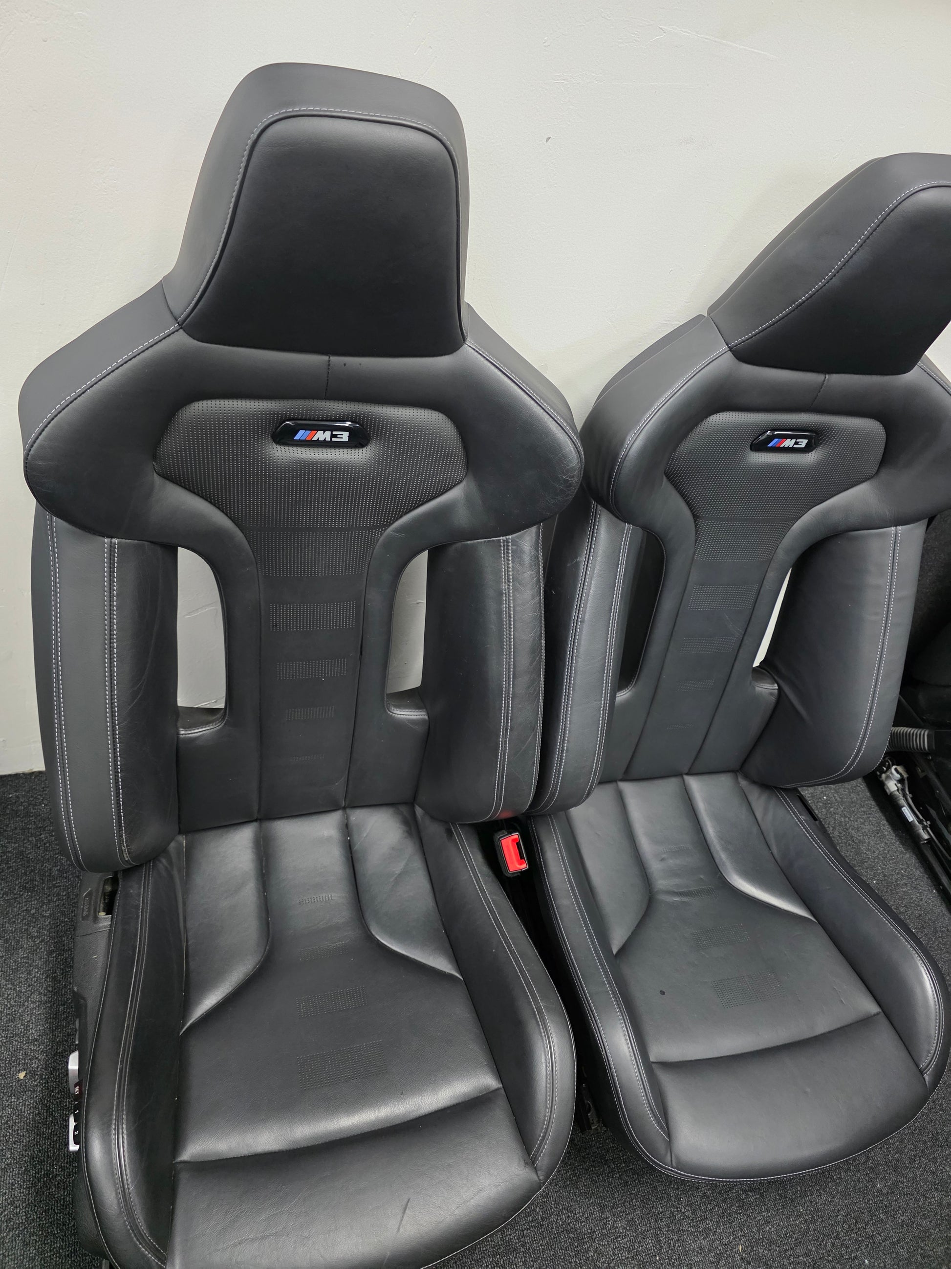 BMW F80 M3 Black Leather Seats - MPerformance.parts