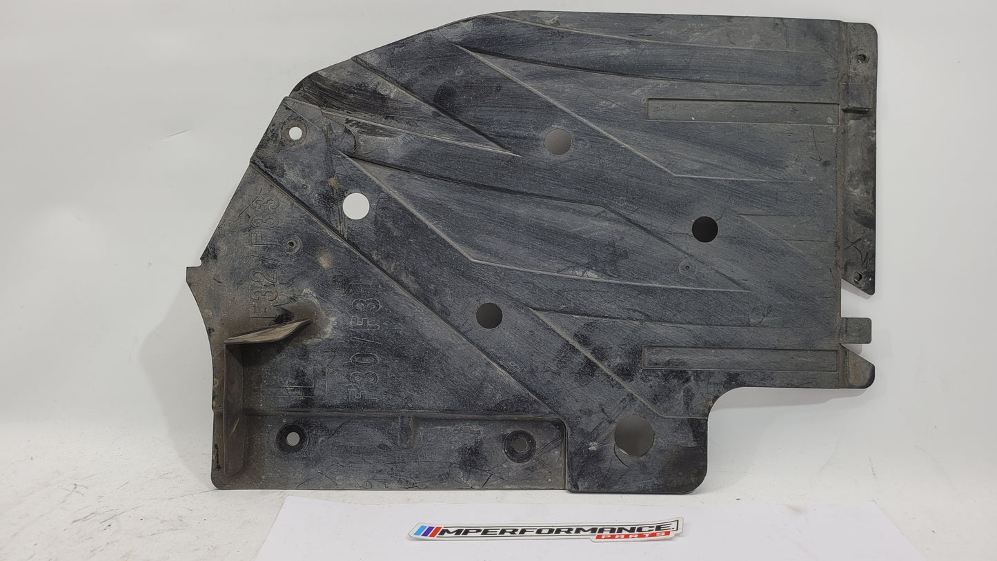 BMW M3 M4 series underbody panel rear left for F80 F82 F83 models, part number 8062221, from MPerformance.parts.