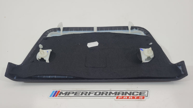 BMW M2 F87 stop lamp light trim cover in black with MPerformance.parts branding, designed for a sleek, finished look.