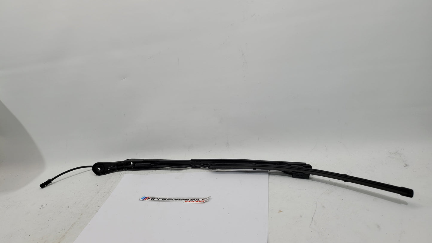BMW M3 G8x passenger side front wiper arm by MPerformance.parts, showing the metal wiper arm with mounting attachment.
