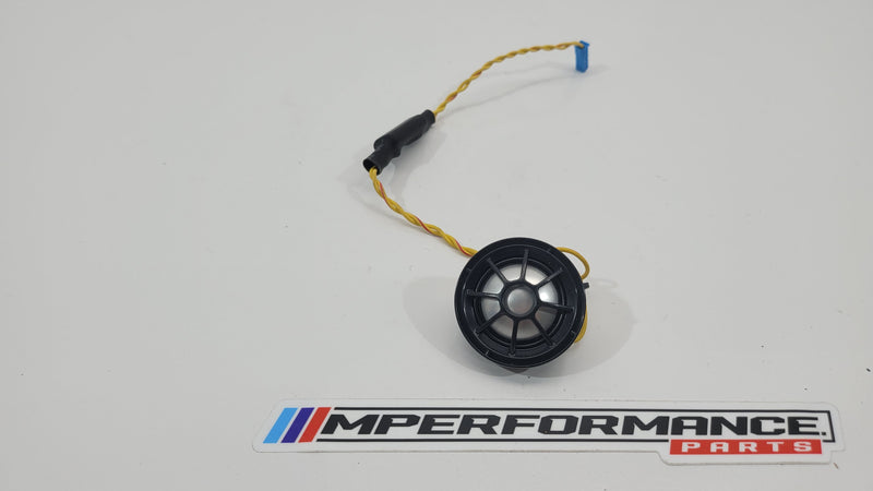 BMW high-range loudspeaker HK 9362561, MPerformance.parts, showing the black speaker with mounting details and branding.