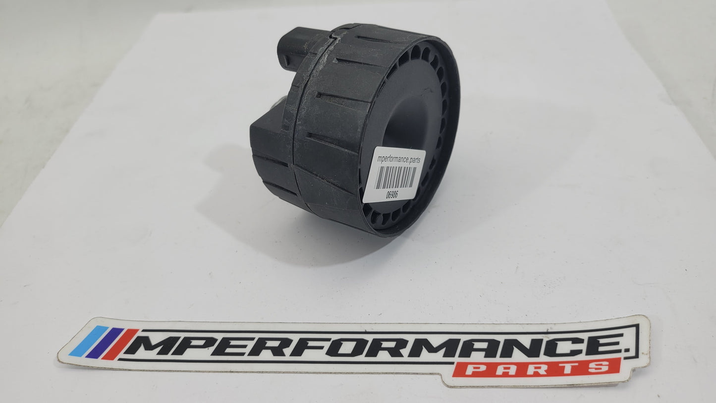 BMW M2 F87 sensor alarm horn siren control module unit, automotive part in black with wiring and connectors visible.