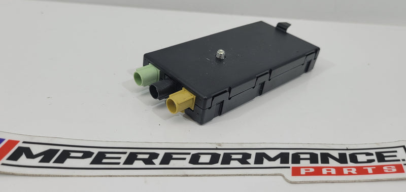 BMW G22 G82 G80 M3 M4 diversity antenna amplifier with FM and DAB modules, shown in a close-up view of the MPerformance.parts product.