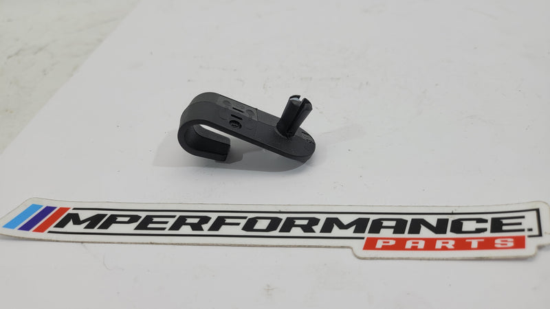 BMW Z4 G29 trunk trim panel hook by MPerformance.parts, shown attached inside the trunk with a sleek black finish.