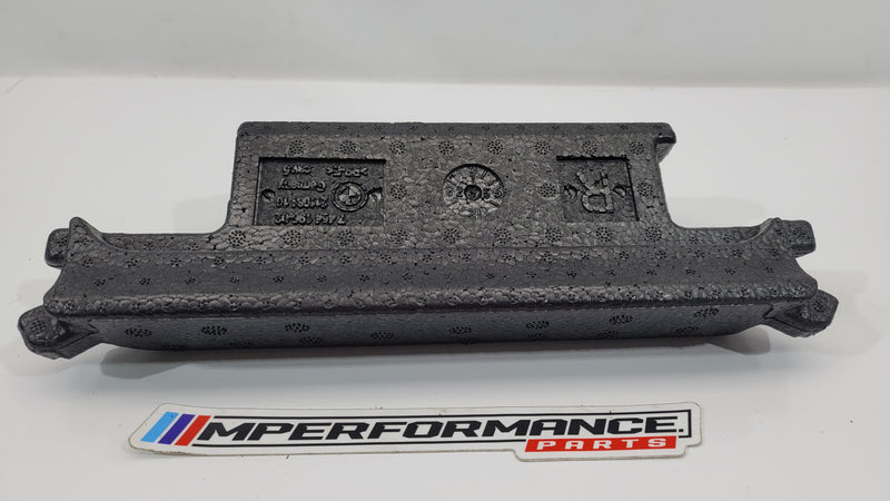 BMW M3 G80 boot vent foam insert trim panel from MPerformance.parts, shown installed in the vehicle's trunk area.