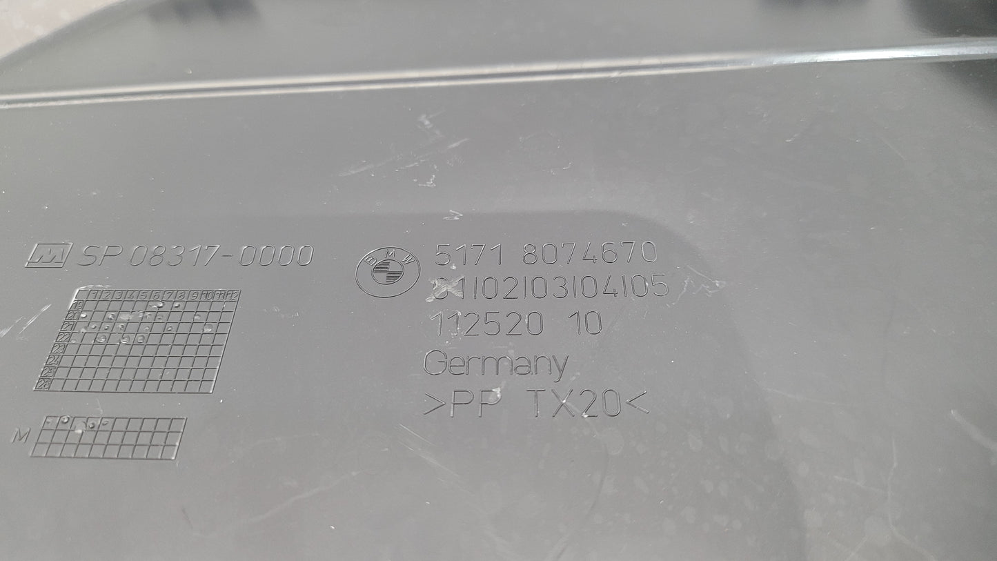 BMW M3 M4 G80 G82 G83 scuttle cover panel trim cover right side, MPerformance.parts, close-up view of the vehicle component.