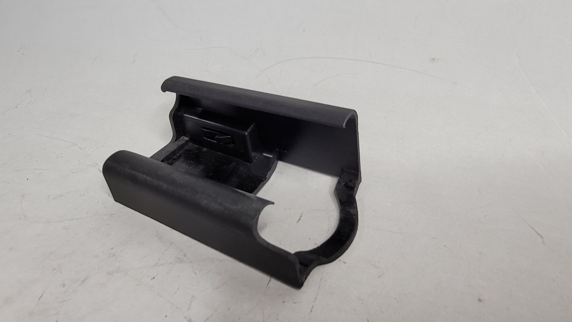 BMW 3 G80 M3 seat rail trim cover protective cap by MPerformance.parts, showing a close-up of the black plastic trim cover.