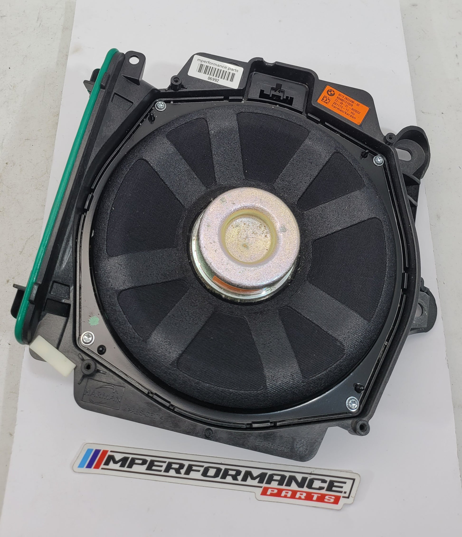 BMW G8x M3 M4 M2 Harman Kardon right subwoofer bass speaker for MPerformance.parts vehicle audio system.