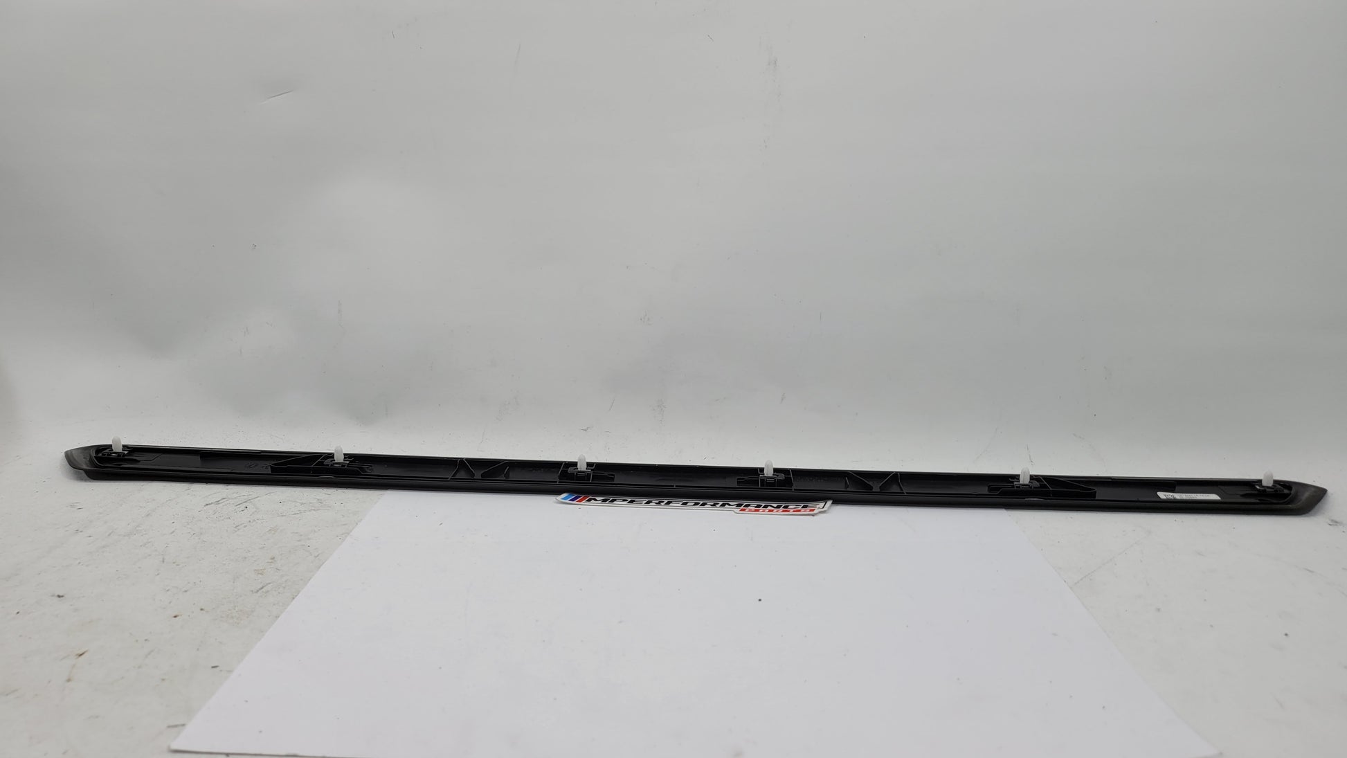 BMW M2 Competition F87 door sill scuff plate, left or right side, black with MPerformance.parts branding visible.