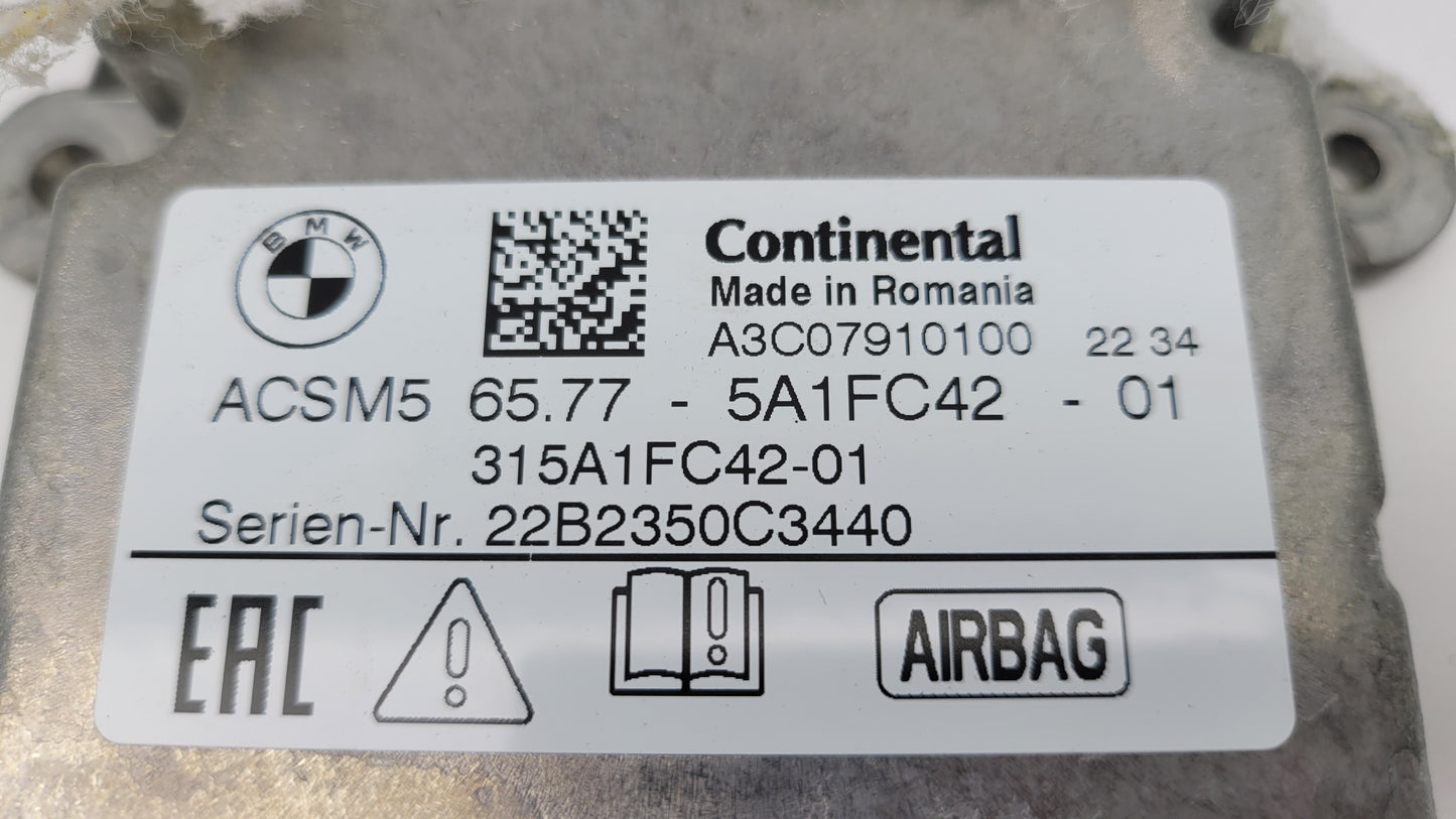 BMW 3 4 SERIES G20 G21 G22 G26 G80 AIRBAG CONTROL MODULE UNIT ECU SRS 5A1FC42