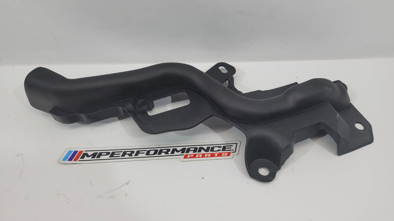 BMW M3 G80 left side engine compartment rubber gasket, part 8075015, showing the black rubber seal in the engine bay.