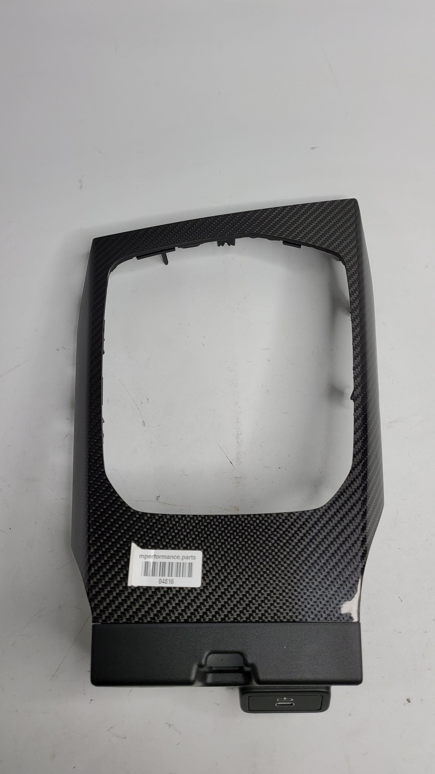 BMW M3 G20 G80 G82 G83 Carbon Fiber Center Console Trim Shifter Bezel With USB Port - MPerformance.parts