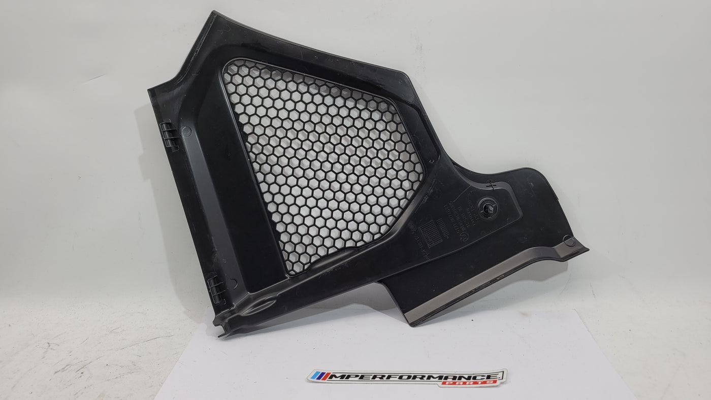 BMW M3 M4 G80 G82 G83 scuttle cover panel trim cover on the left side, made by MPerformance.parts for vehicle interior enhancement.