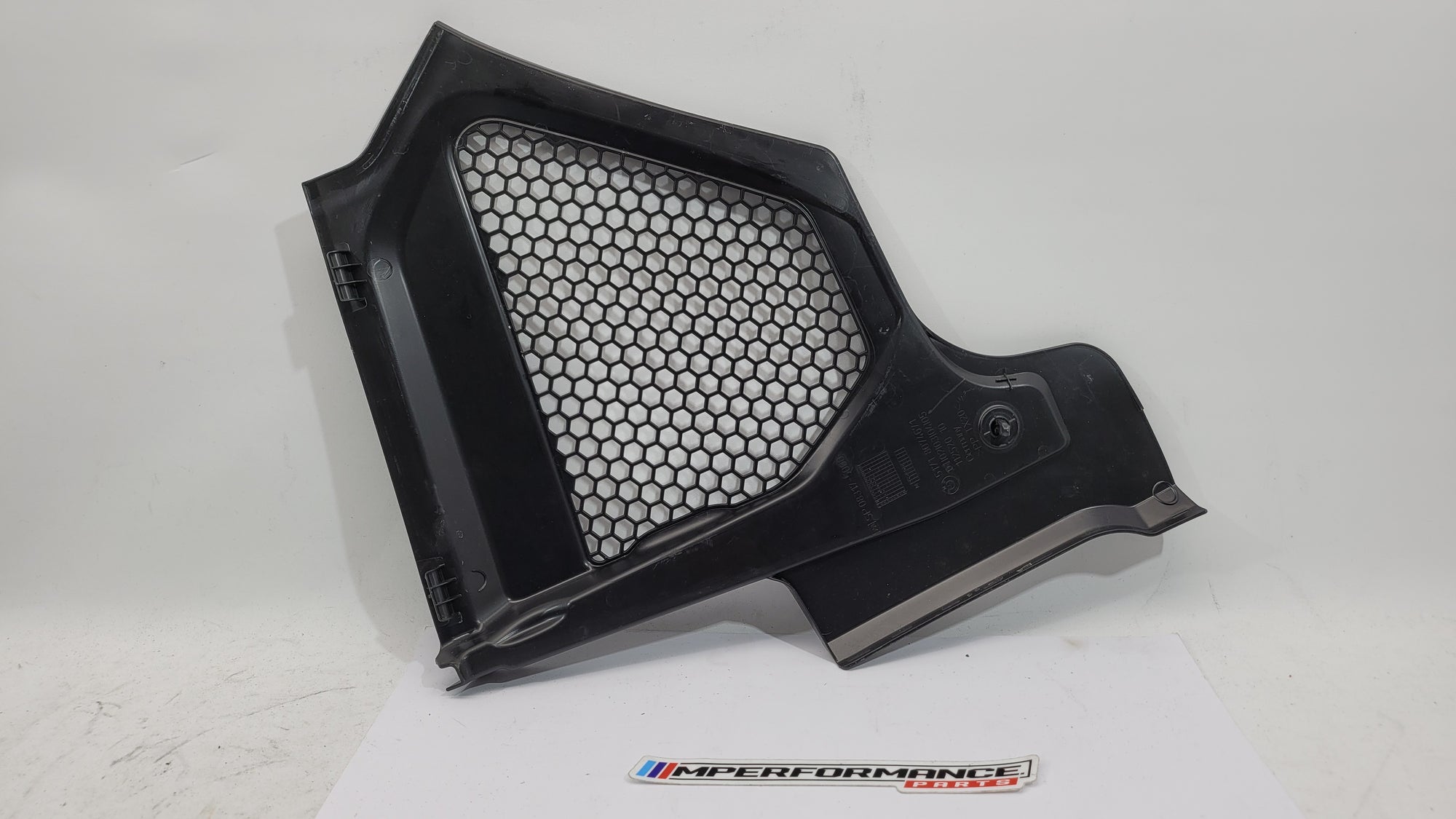 BMW M3 M4 G80 G82 G83 scuttle cover panel trim cover on the left side, made by MPerformance.parts for vehicle interior enhancement.