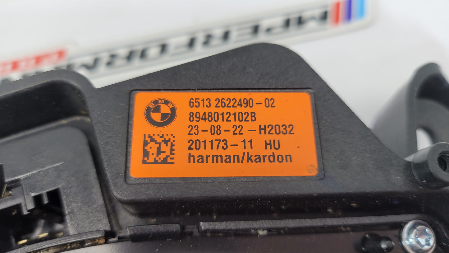 BMW G8x M3 M4 M2 Harman Kardon right subwoofer bass speaker for enhanced sound system performance.