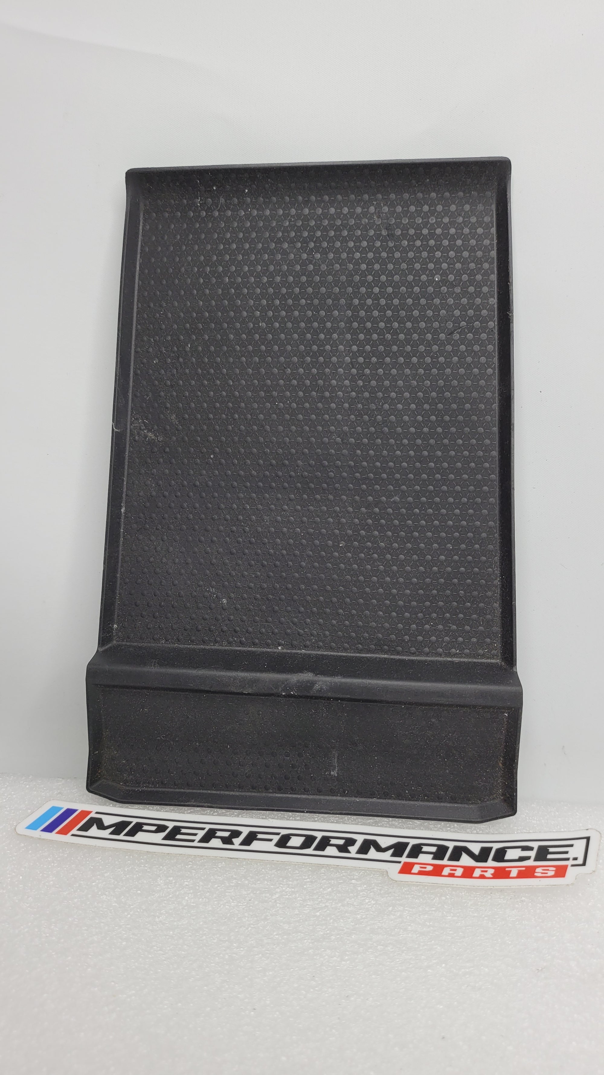 BMW 3 4 Series G20 G21 G22 G26 G80 center armrest storage bin by MPerformance.parts, showing the black insert mat inside.
