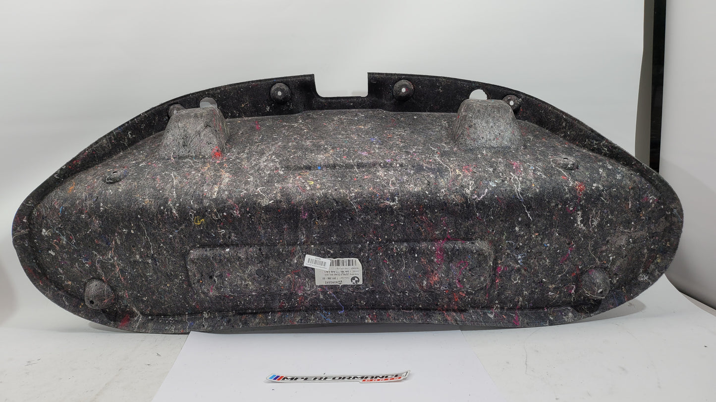 BMW 2 Series Coupe F22/F87 M2 tailgate boot lid inner cover showing the MPerformance.parts branding and interior finish.