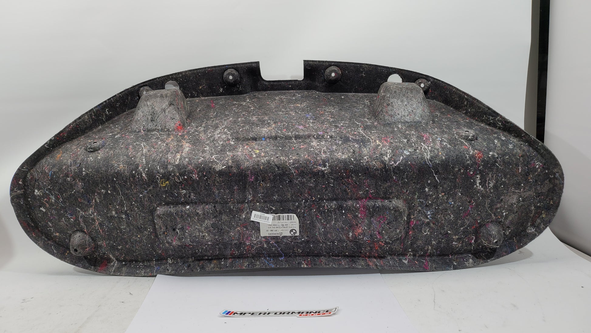 BMW 2 Series Coupe F22/F87 M2 tailgate boot lid inner cover showing the MPerformance.parts branding and interior finish.