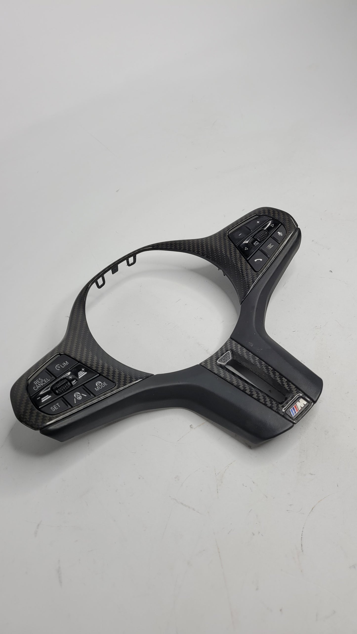 Carbon Steering Wheel Trim BMW M2 M3 M4 G87 G80 G82 With Steering Wheel Control Buttons - MPerformance.parts