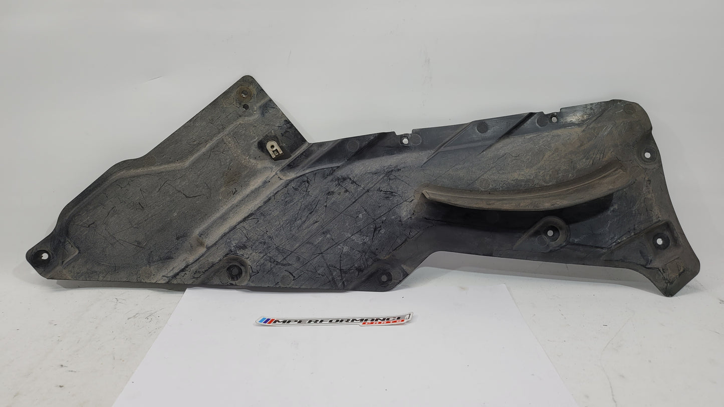 BMW M3 M4 G80 G82 G83 underbody panelling panel trim right side, MPerformance.parts, close-up view showing precise fit and finish.