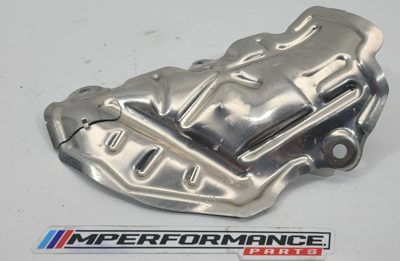 BMW M3 G80 G81 M4 G82 G83 heat shield turbo protection by MPerformance.parts, showing the durable turbo heat shield on engine components.
