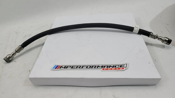 BMW M3 M4 G80 G82 G83 fuel line hose from MPerformance.parts, showing the black rubber hose with metal fittings and connectors.