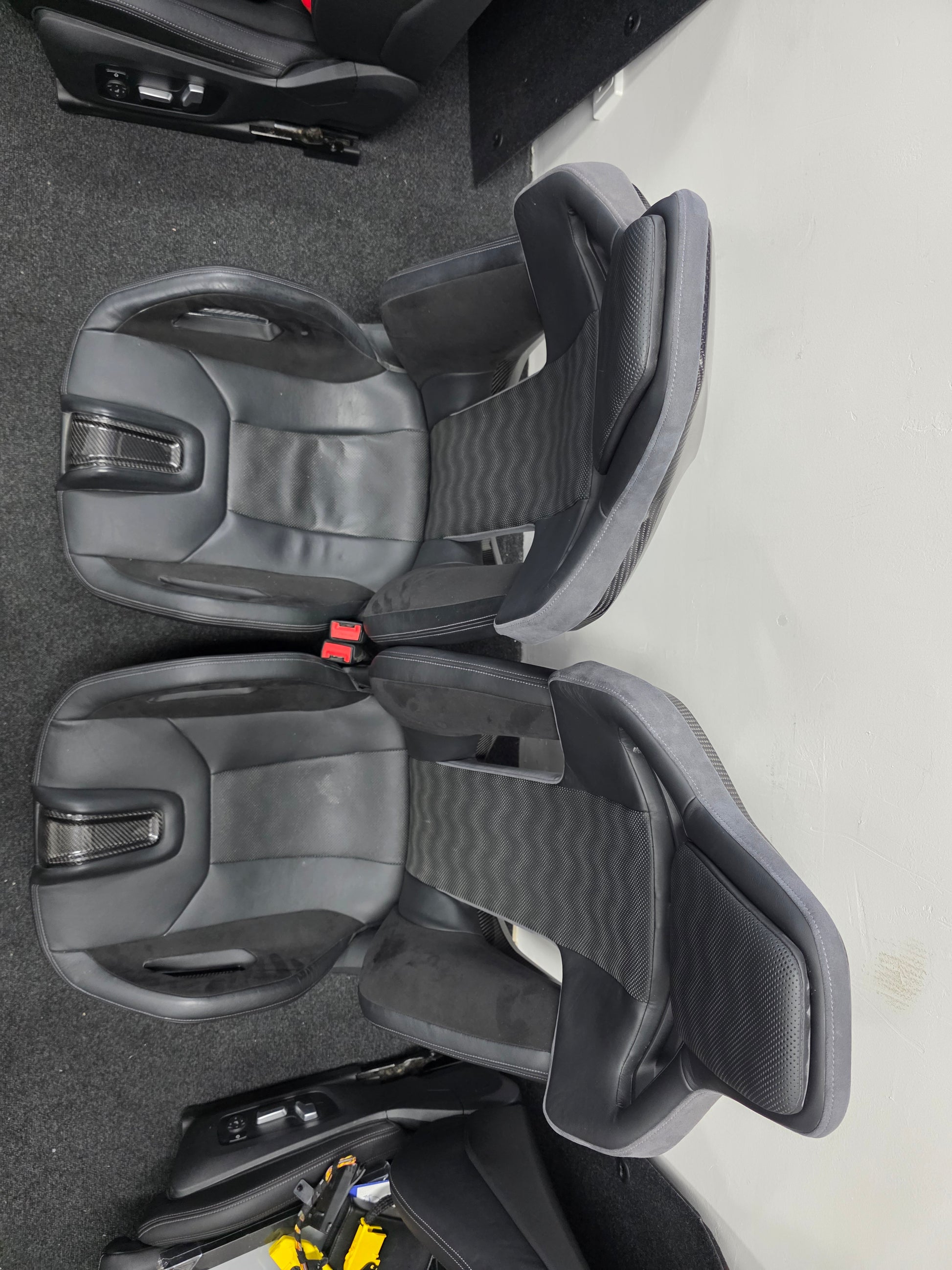 BMW G80 M3 Black Leather Carbon Bucket Seats - MPerformance.parts