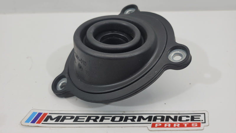 BMW G80 M3 steering column rubber boot and bearing joint cup, part 6862097, with detailed close-up of the rubber and metal components.