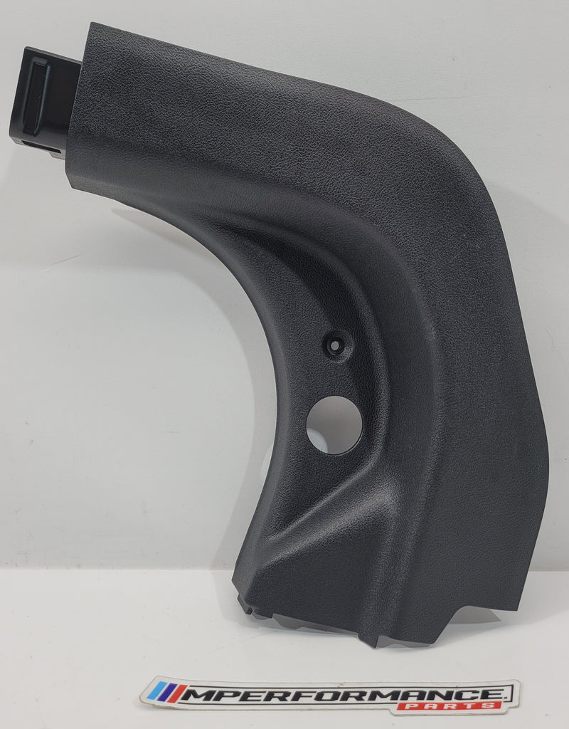 BMW 3 G80 A-Pillar bottom panel cover front right side, RHD, black plastic, with mounting details, for MPerformance.parts vehicle repair