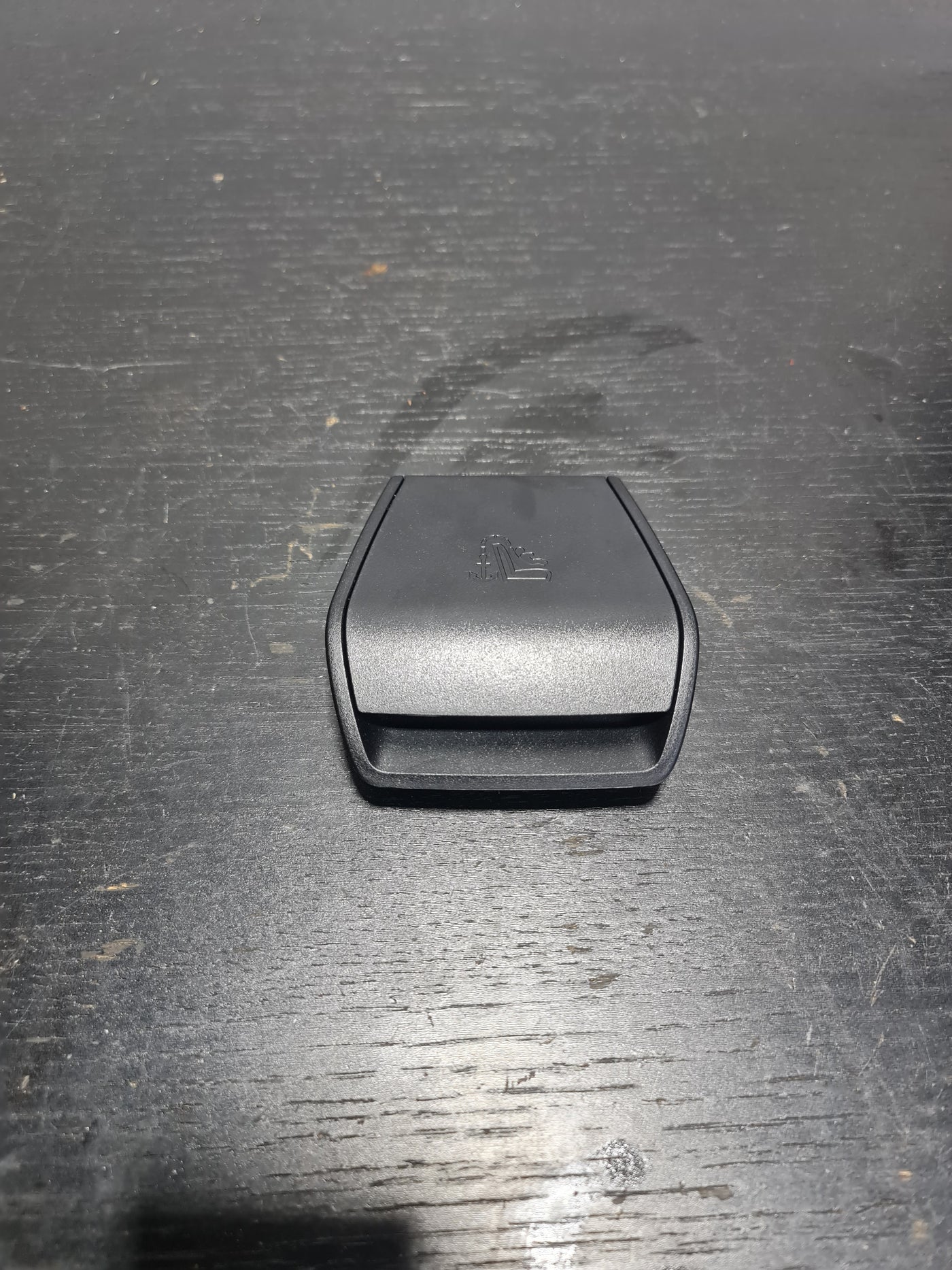 BMW 3 Series F30 F80 rear child seat Isofix cover trim in black, showcasing the child lock hook anchor cover panel.
