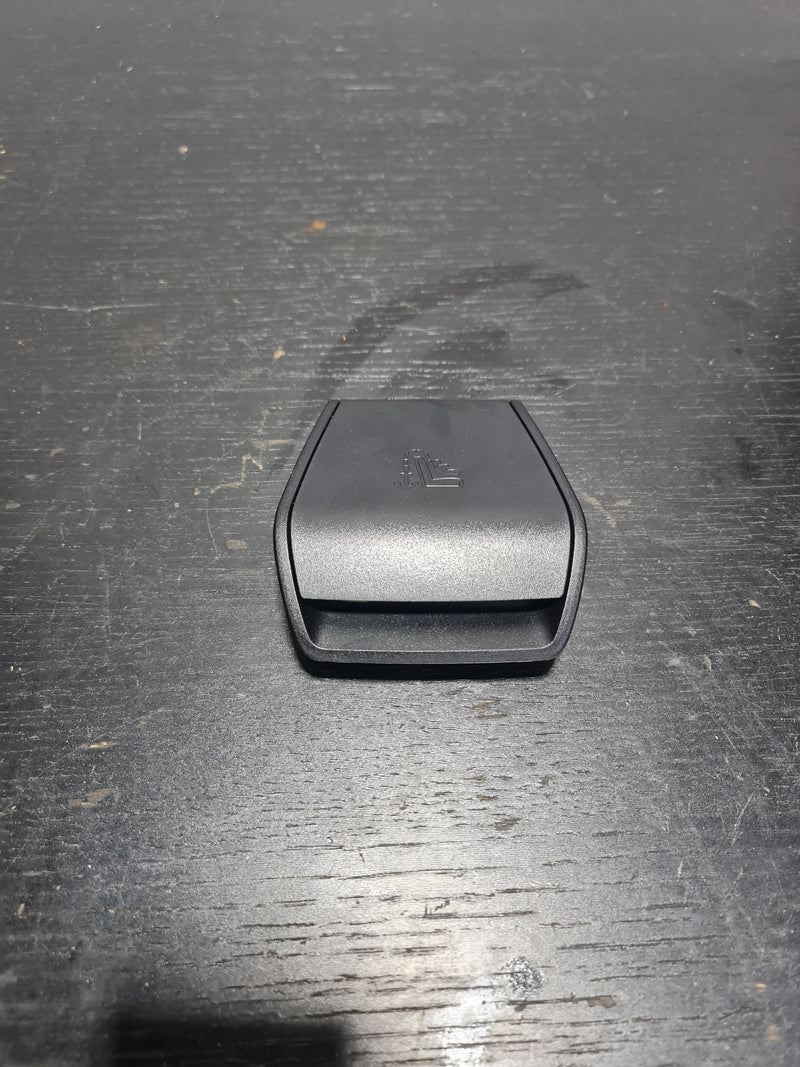 BMW 3 Series F30 F80 rear child seat Isofix cover trim in black, showcasing the child lock hook anchor cover panel.
