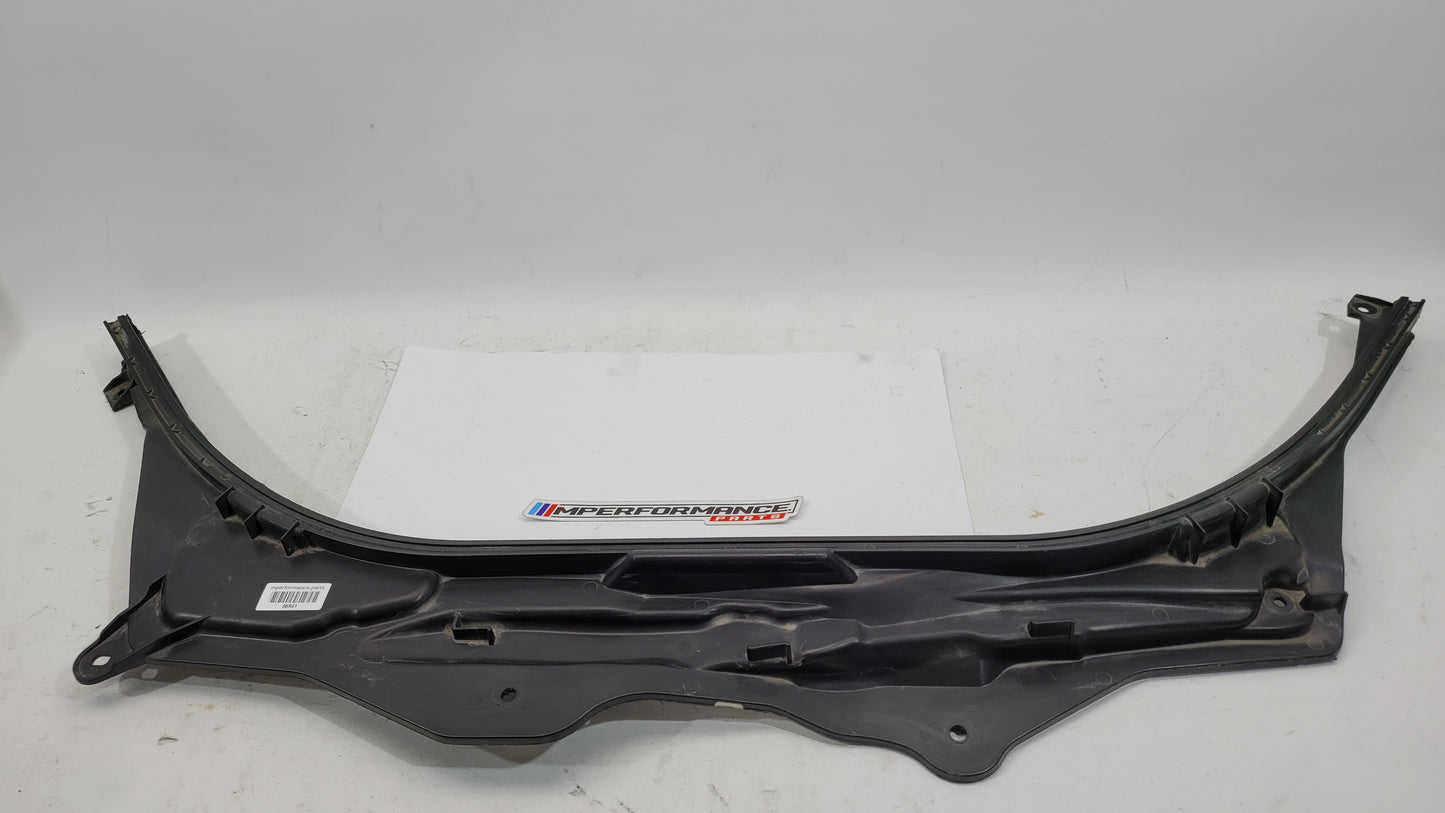 BMW M3 G8x upper firewall cover panel by MPerformance.parts, showing the sleek black engine bay firewall component.