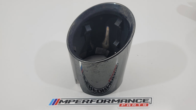 BMW G87 G80 G81 G82 G83 G90 G99 exhaust muffler tailpipe with black chrome finish, from MPerformance.parts.
