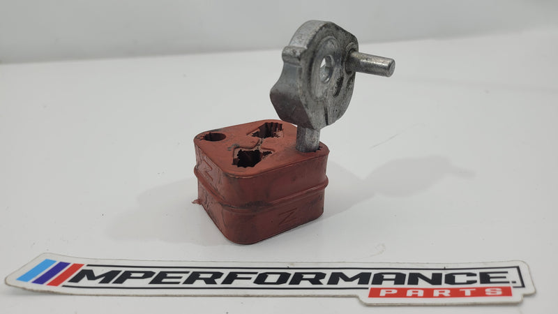 MPerformance.parts G80 M3 exhaust hanger, metal bracket with mounting holes for exhaust system support.