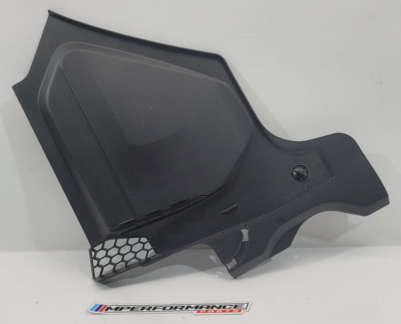 BMW M3 M4 G80 G82 G83 scuttle cover panel trim cover right side, MPerformance.parts replacement part, close-up view